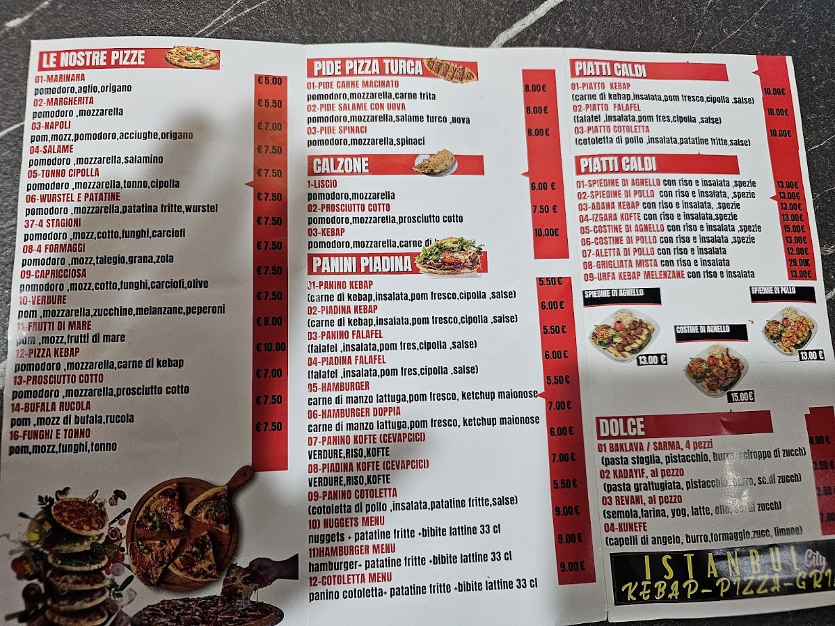 Istanbul City kebap - pizza - grill Menu 5