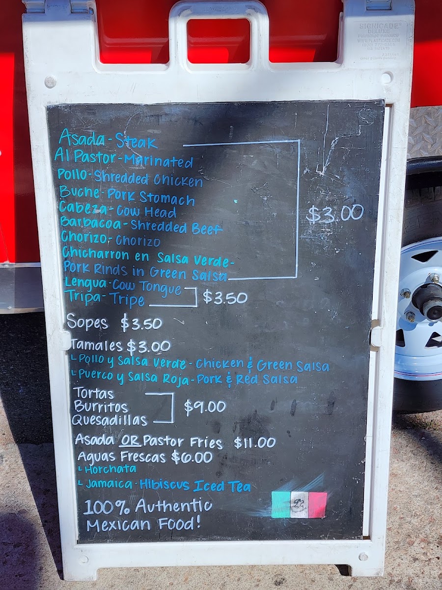 Las Tres Hermanas Food Truck Menu 8