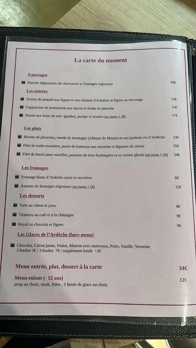 Le Pressoir de Balbiac Menu 7