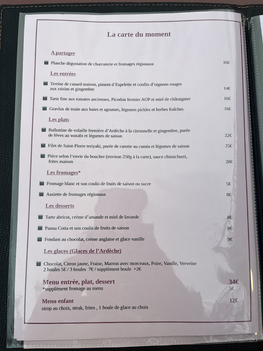 Le Pressoir de Balbiac Menu 9