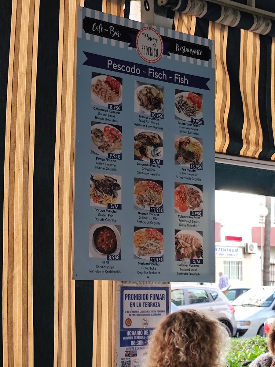 Rincón de Federico Menu 1