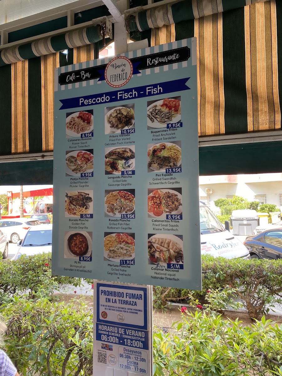Rincón de Federico Menu 2