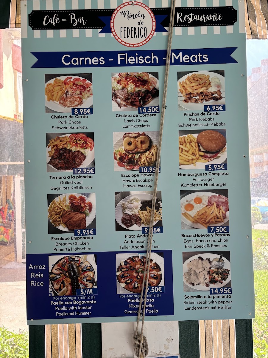 Rincón de Federico Menu 3