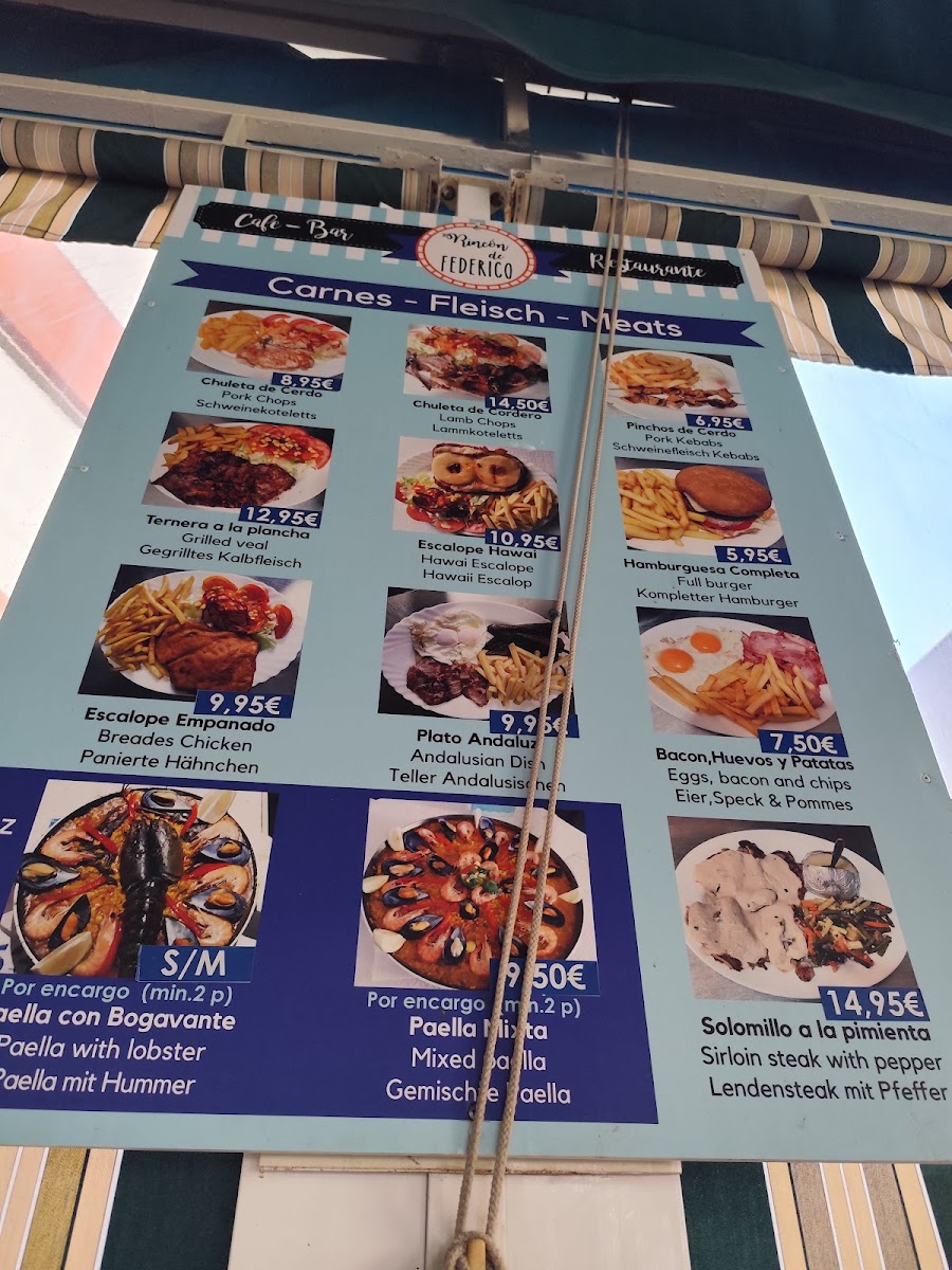 Rincón de Federico Menu 4