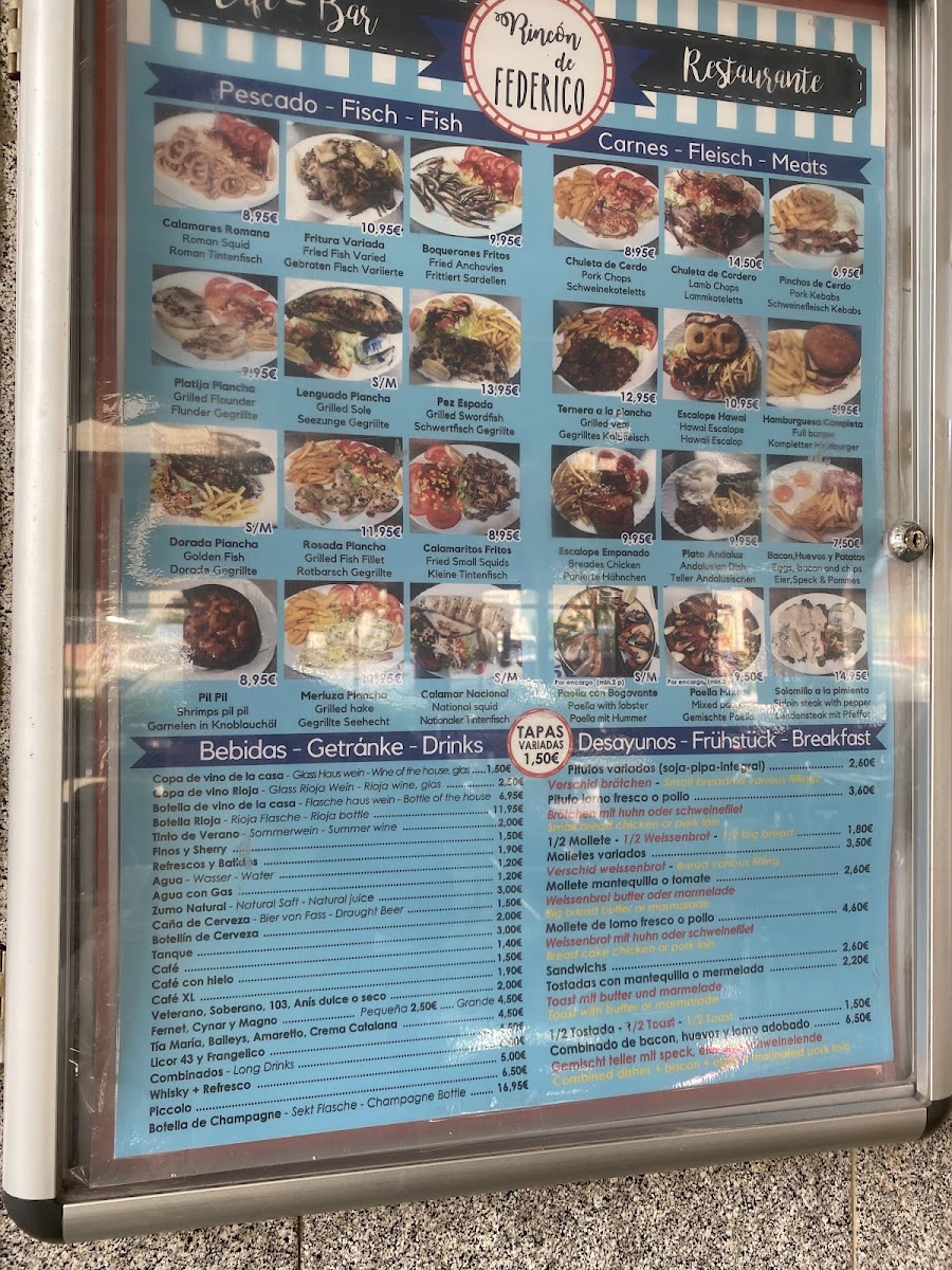 Rincón de Federico Menu 5