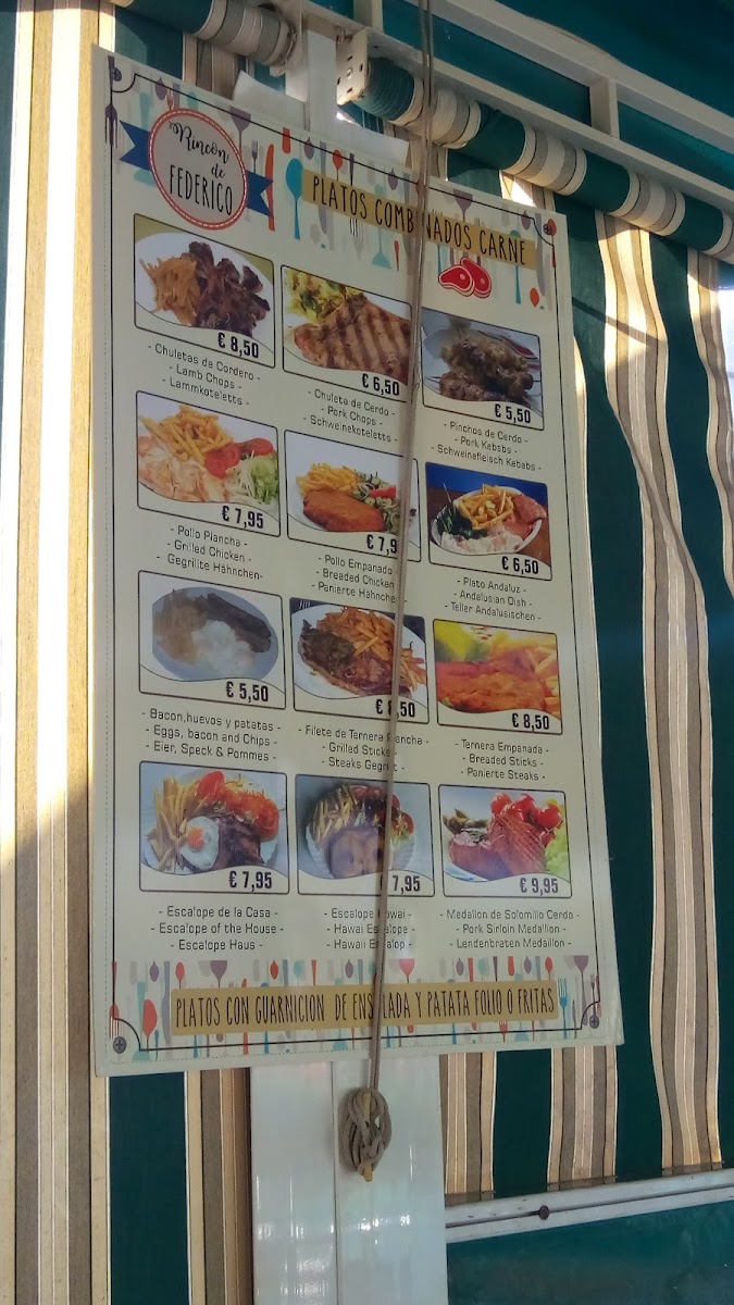 Rincón de Federico Menu 6