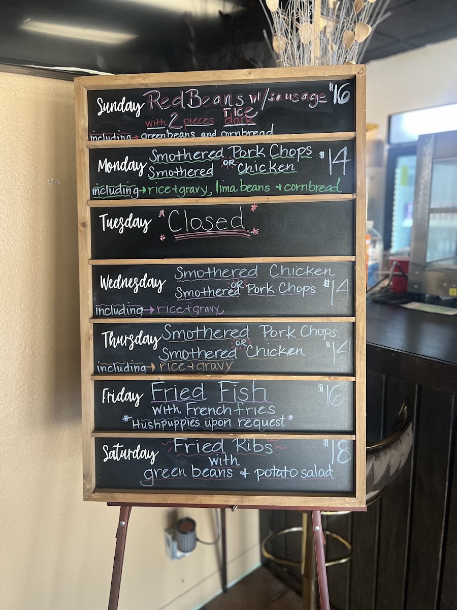 Scrumdiddlyumptious Menu 1