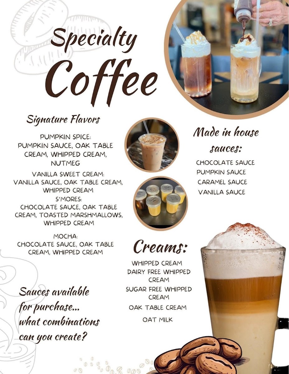 The Oak Table Family Diner Menu 1
